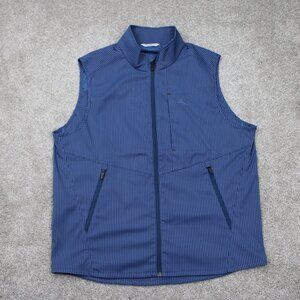 Tommy Bahama Island Zone Vest Mens Large Blue Full Zip Sleeveless Golf Jacket